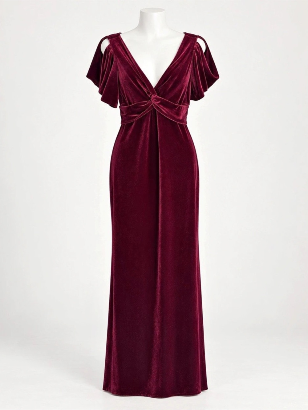 Velvet Maxi Dress in Red Like New